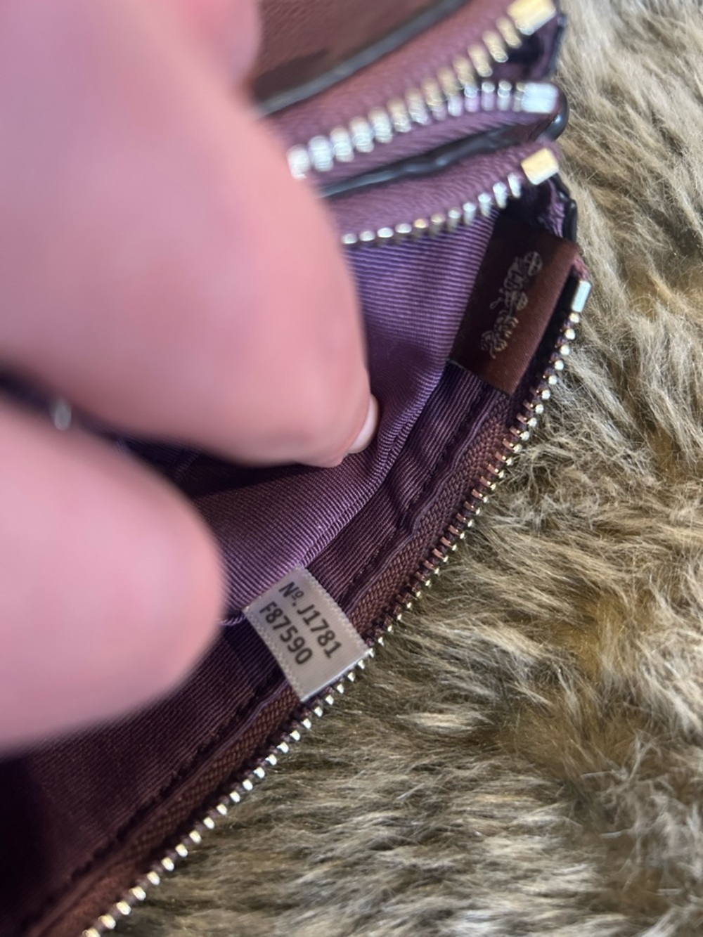 Coach Double Zip Wristlet - Purple - Picture 8 of 9